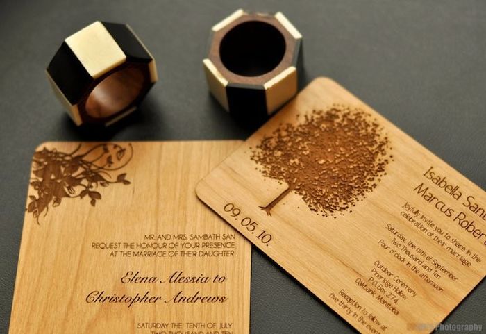Partecipazioni incise sul legno 1