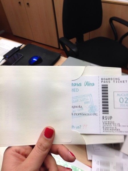 Buste formato biglietto d'aereo color tiffany - 2