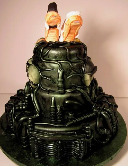 horror wedding cake