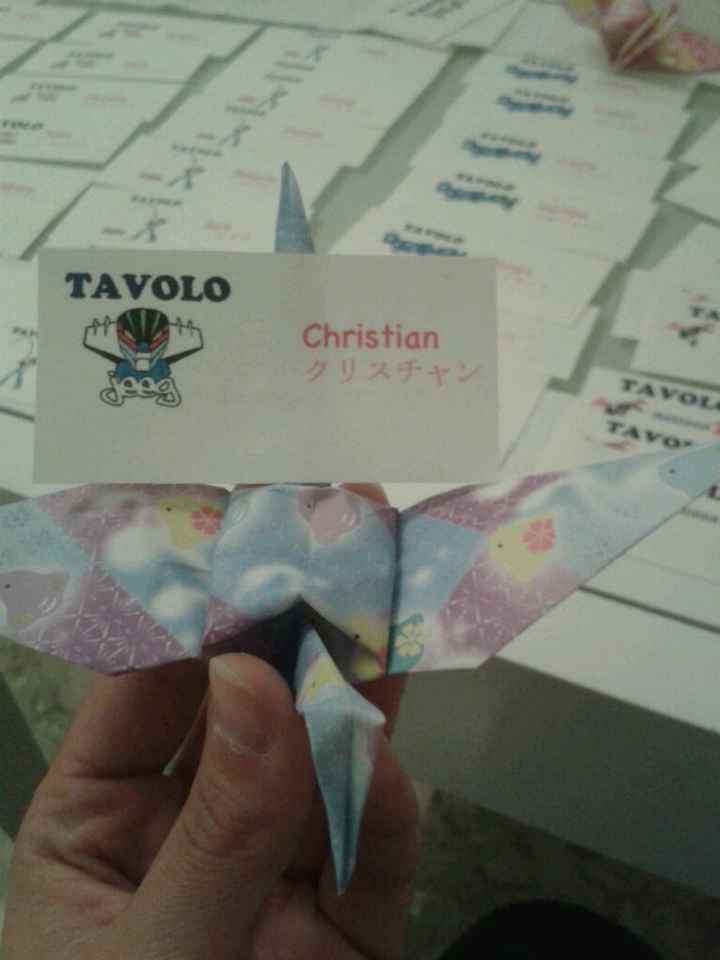 Le mie escort card origami!! - 2