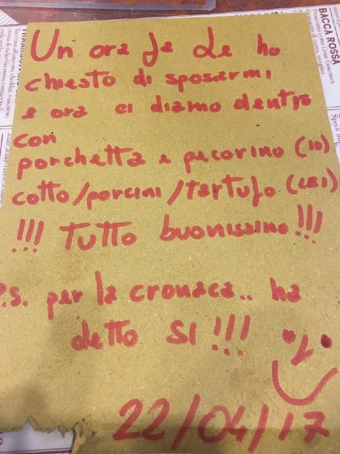 Quando  avete ricevuto la proposta? - 1