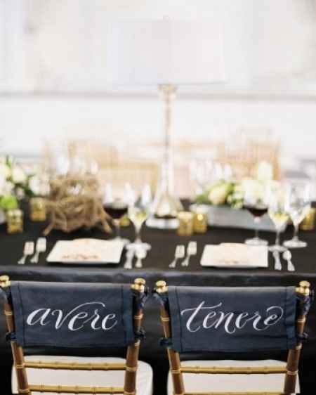 decorazioni per le sedie al ricevimento di nozze 