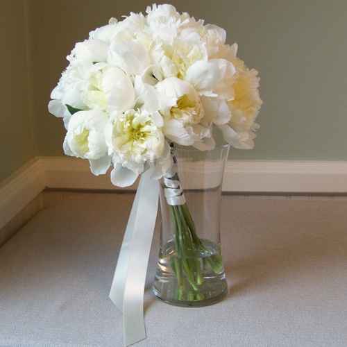 Bouquet peonie bianche