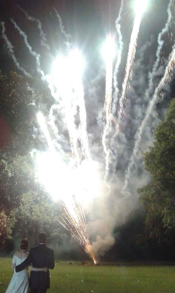 fuochi piromusicali nel parco dopo il taglio torta