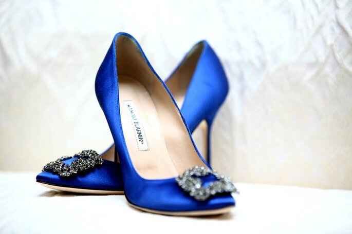 Scarpe blu sotto al vestito ... cosa ne pensate ? - 1