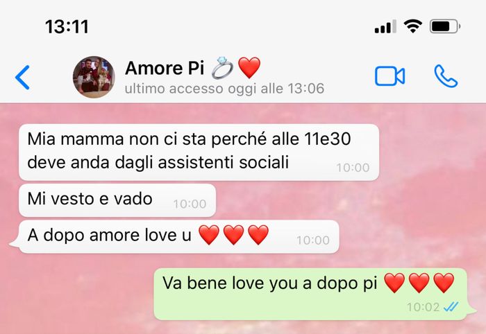 Condividi lo screenshot dell'ultimo messaggio che vi siete inviati 5