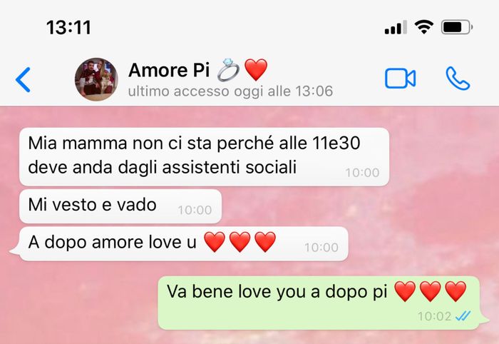 Condividi lo screenshot dell'ultimo messaggio che vi siete inviati - 1