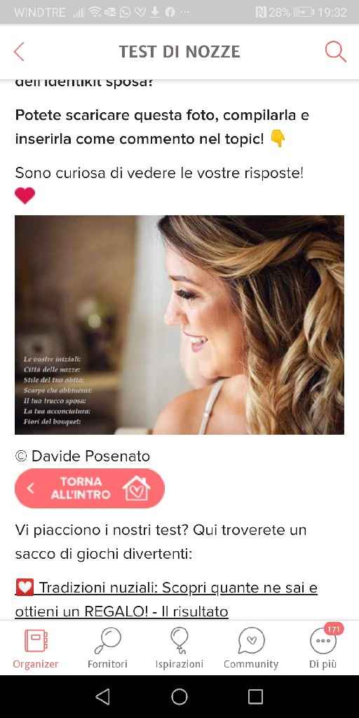 Condividi il tuo identikit sposa - 1