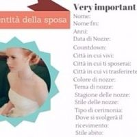 Carta d'identità della sposa - ELE