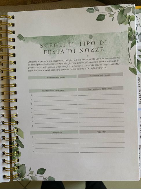 Quaderno per organizzare il matrimonio 6