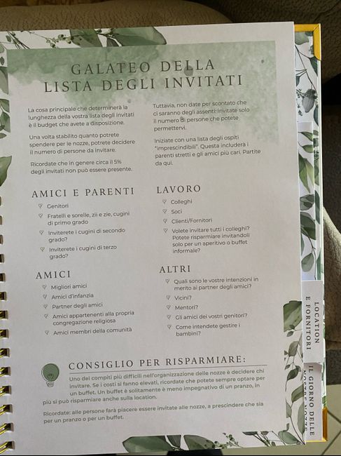 Quaderno per organizzare il matrimonio 7