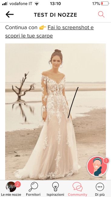 Fai lo screenshot e scopri il tuo abito da sposa 6