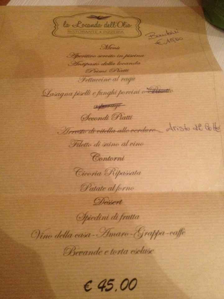 Ieri sera assaggio menù - 1