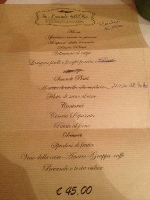 Ieri sera assaggio menù - 1