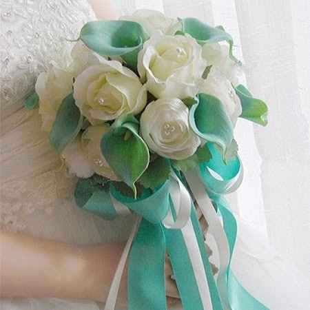 Bouquet Calle bianche e tiffany