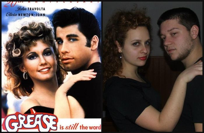 Prima foto insieme: GREASE hahahaha