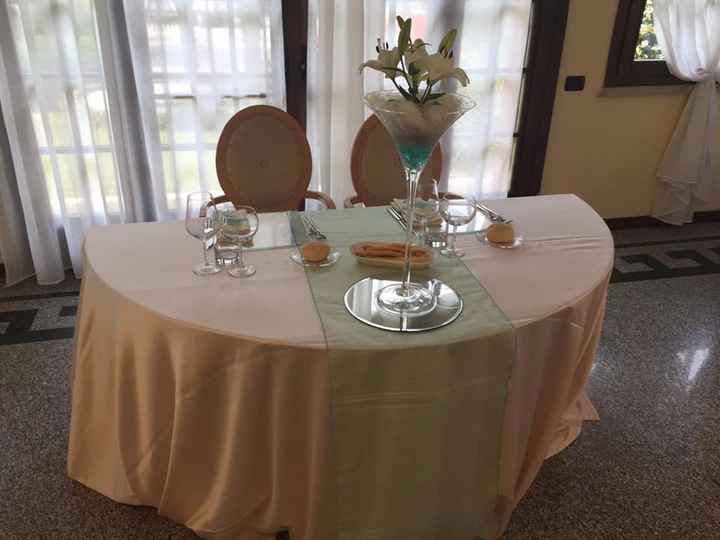 Tavolo sposi azzurro