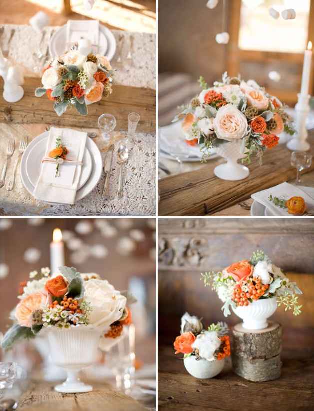 Decorazioni floreali arancio