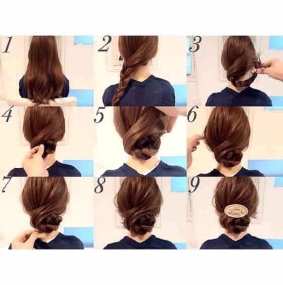 chignon con treccia