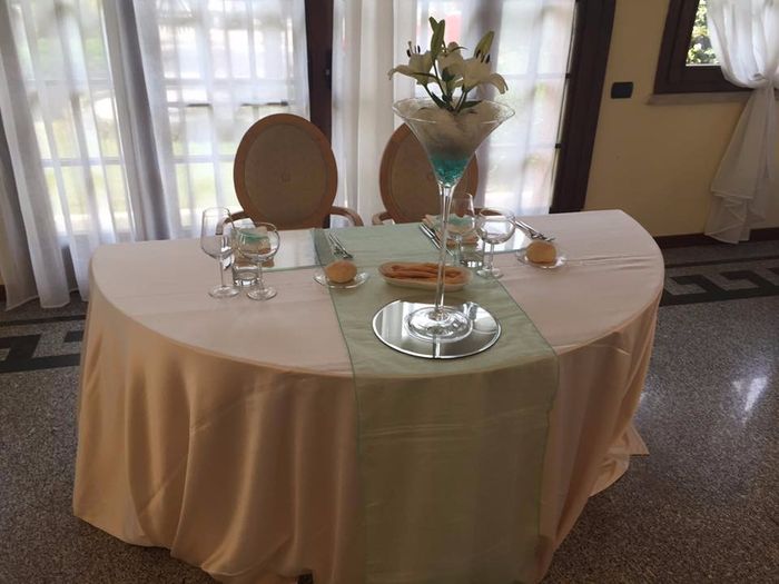 Tavolo sposi azzurro