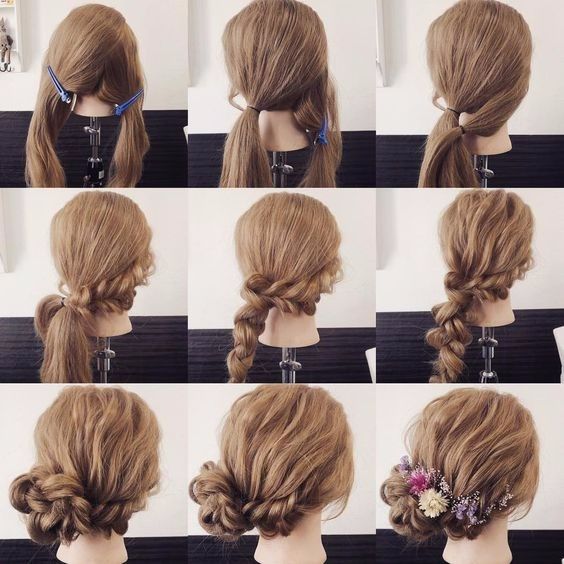 Doppia treccia raccolta