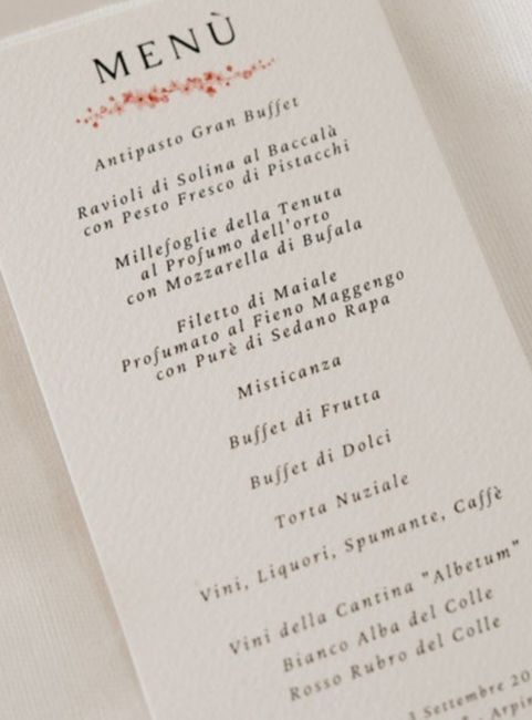 Menu - Indicazione aperitivo, bevande e soft drink 1