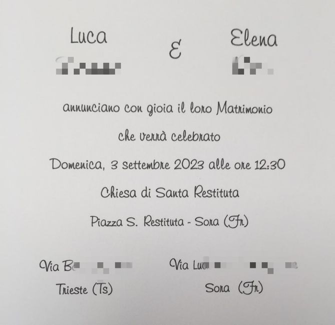 Inviti di matrimonio 1