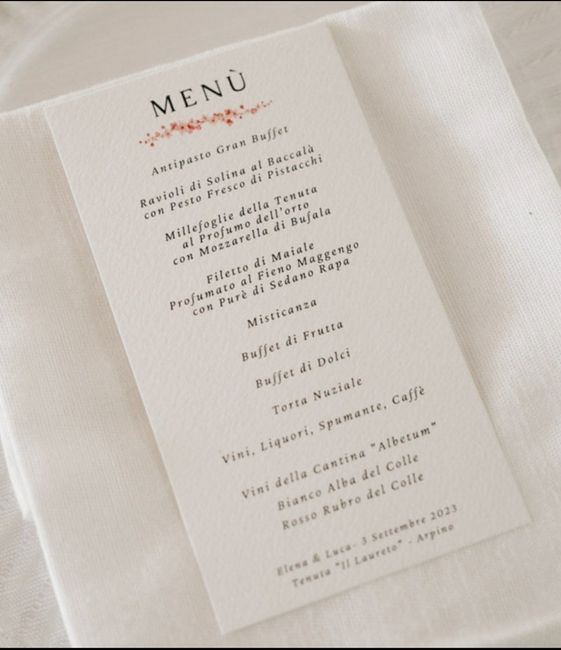 Come scrivere il menù? - 1