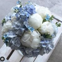 Bouquet colore celeste/azzurro carta da zucchero❤ - 1