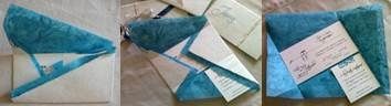 Partecipazione rondini, colore azzurro-verde