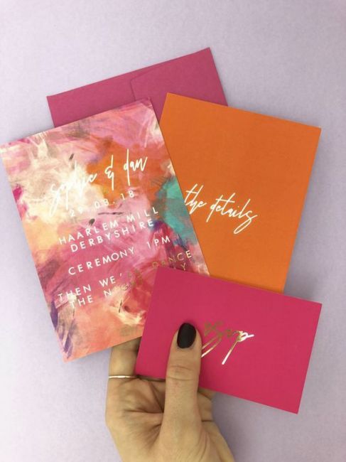 Partecipazioni tema matrimonio: colori 7