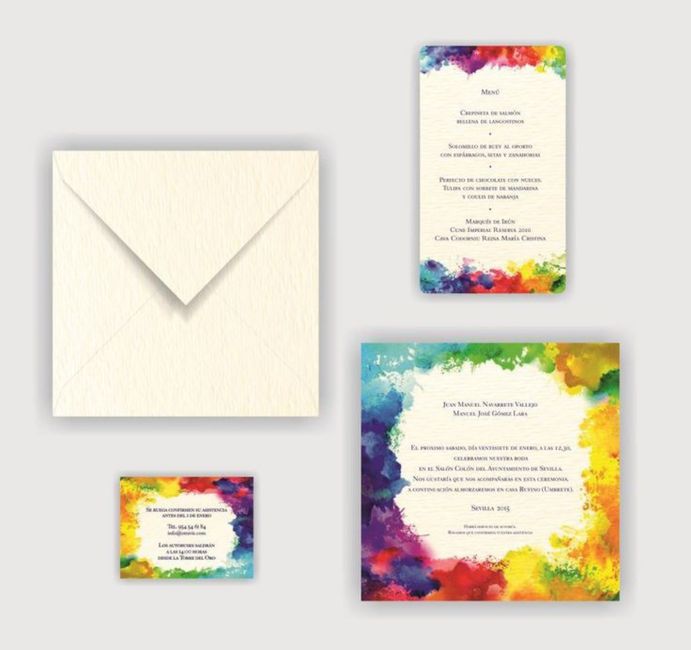 Partecipazioni tema matrimonio: colori 8