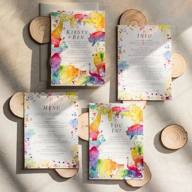 Partecipazioni tema matrimonio: colori 10