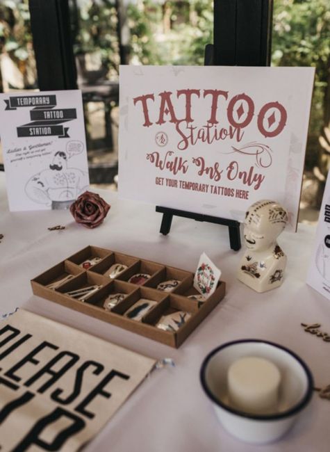 Temporary tattoo station 6