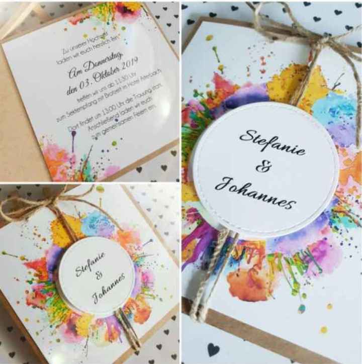 Partecipazioni tema matrimonio: colori - 1