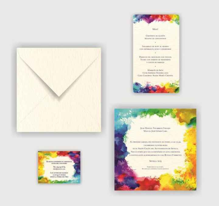 Partecipazioni tema matrimonio: colori - 4