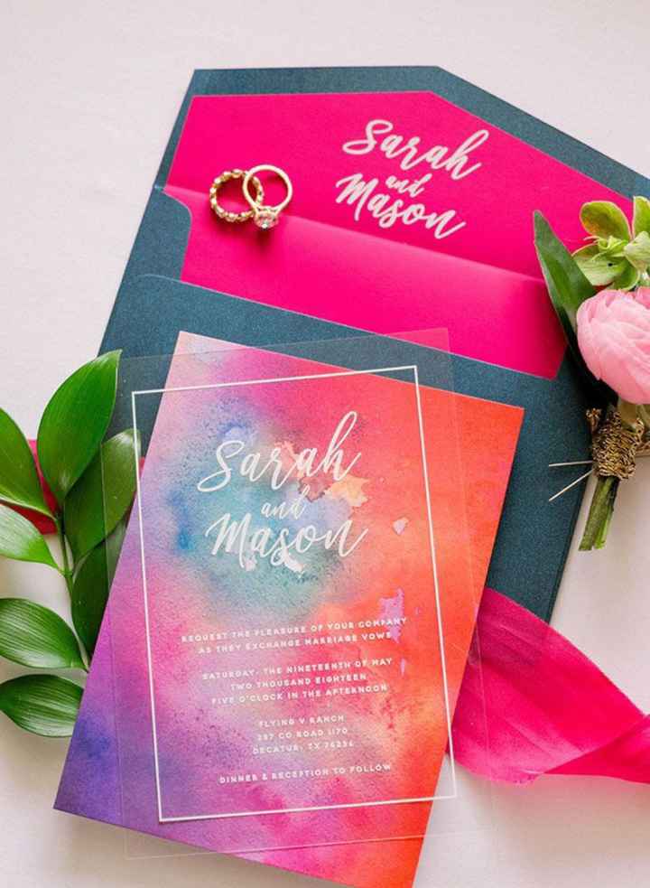 Partecipazioni tema matrimonio: colori - 8