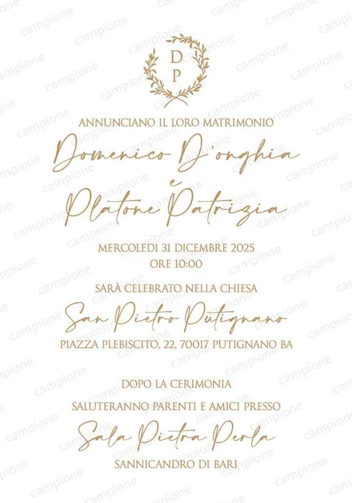 L'invito in elaborazione - 1