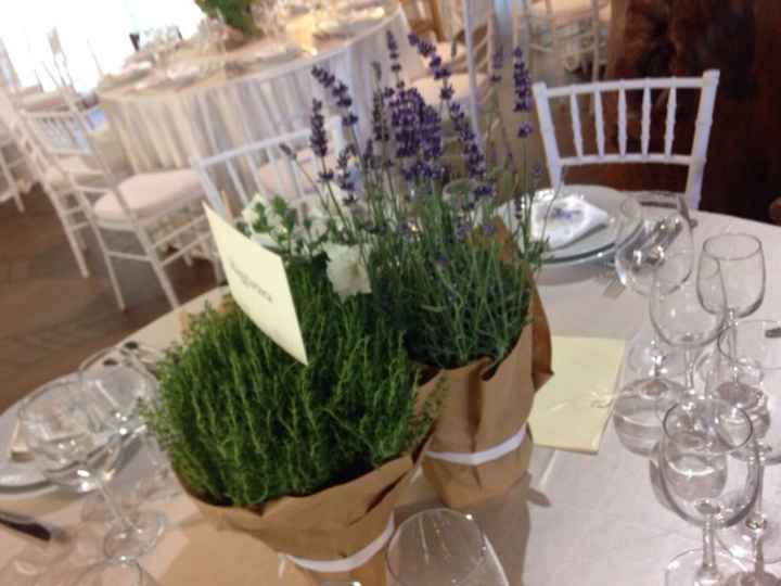 Centrotavola blu con erbe aromatiche - 4