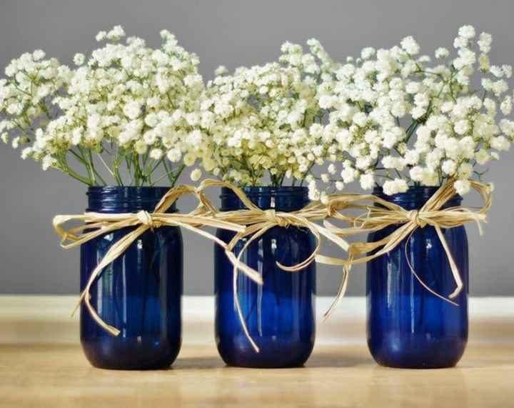 Centrotavola blu con erbe aromatiche - 7