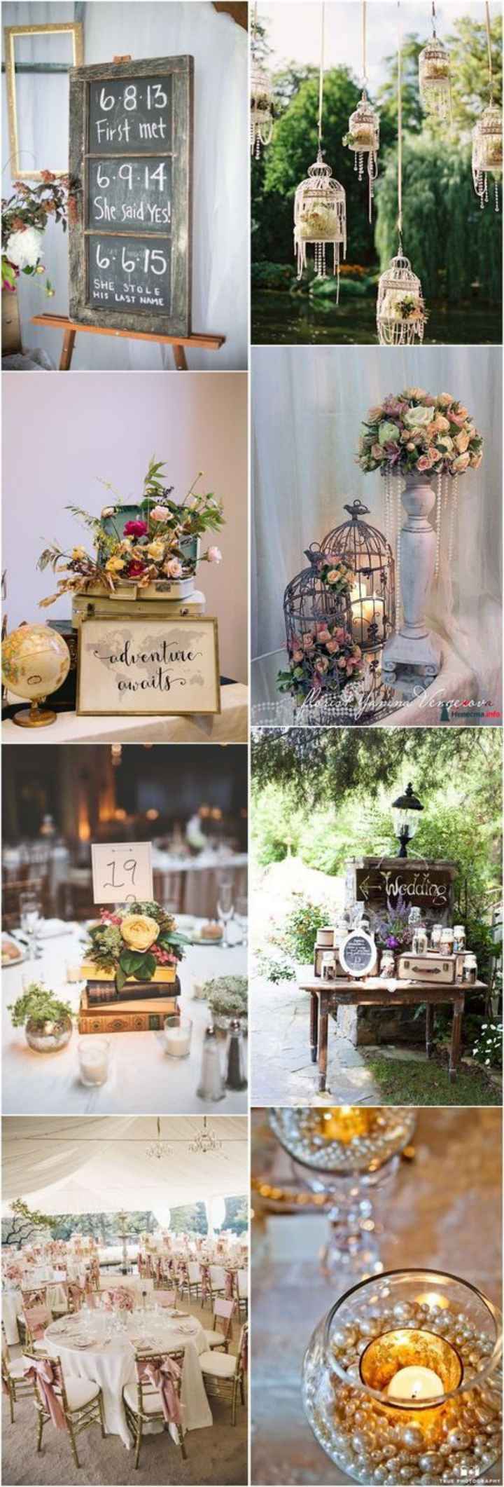 Centri tavola fai da te stile vintage - 14