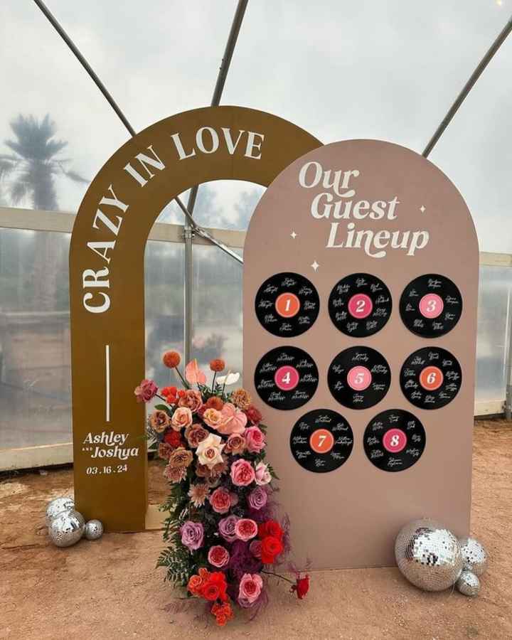 Centrotavola e tableau con vinili - 4