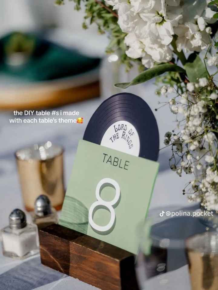 Centrotavola e tableau con vinili - 5