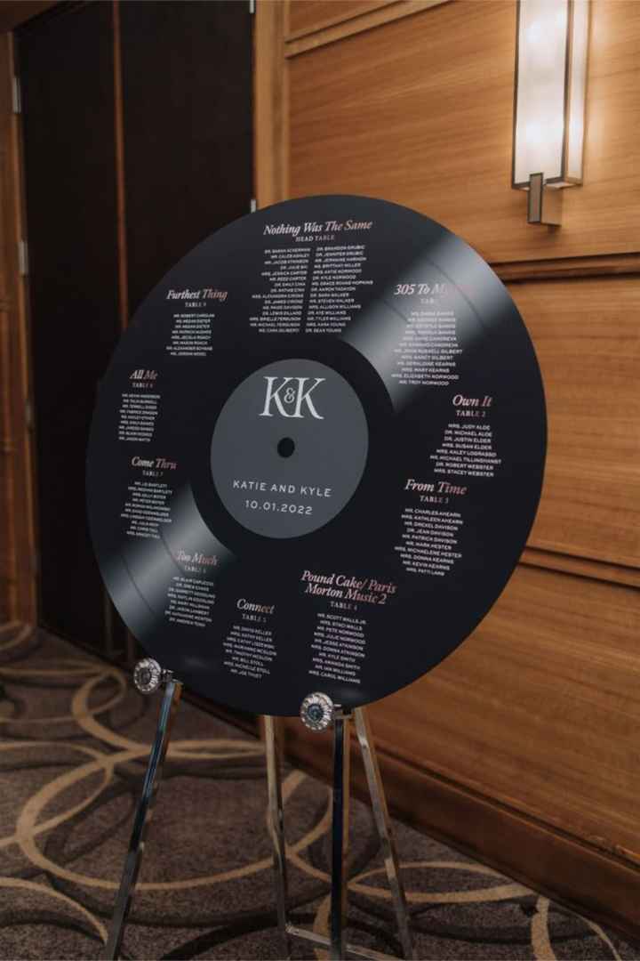 Centrotavola e tableau con vinili - 21