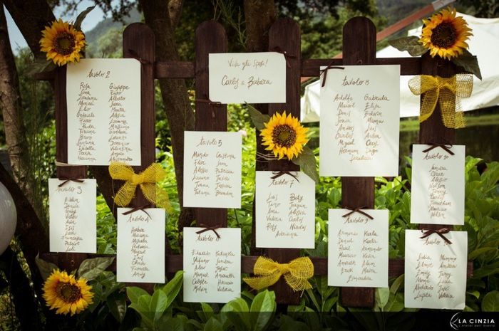 tabeau a tema girasole