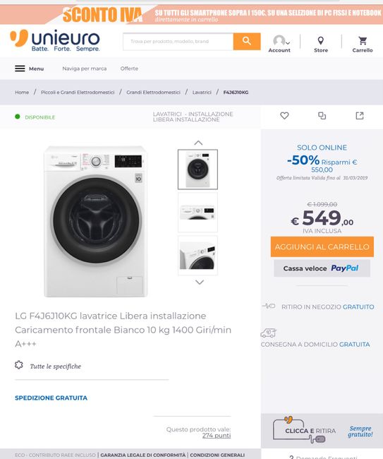 Pareri lavatrice lg - 1