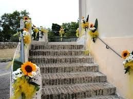 Addobbo scale con Girasoli