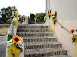 Addobbo scale con Girasoli