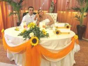 tavola degli sposi tema girasoli