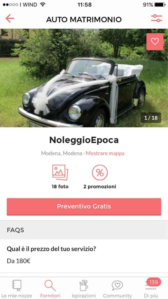 Prezzi servizio auto - 1